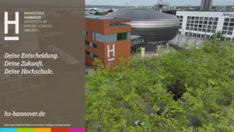Plakat mit der Aufschrift "Deine Entscheidung. Deine Zukunft. Deine Hochschule"