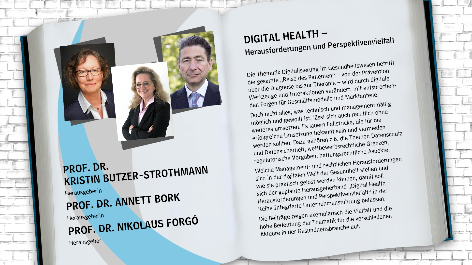 HerausgeberInnen: Prof. Dr. Kristin Butzer-Strothmann, Prof. Dr. Annett Bork, Prof. Dr. Nikolaus Forgó